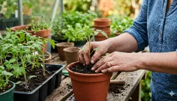 Přesazování sazenic