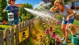 Zničený trávník a záhon po herbicidu, jak poznat poškození a co zdokumentovat